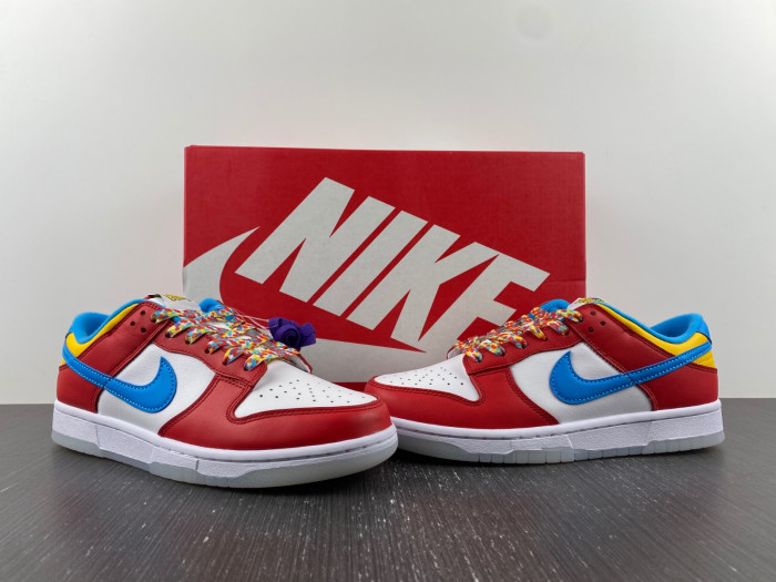 lebron james x nike dunk low “fruity pebbles” dh8009-600