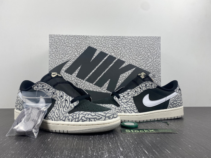 jordan 1 retro low og black cement cz0790-001