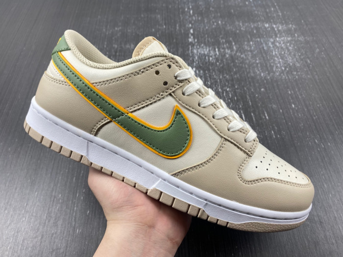 nike dunk low pale ivory oil green fq6869-131