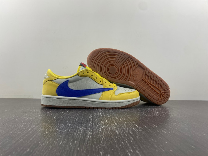 travis scott x air jordan 1 low og “canary” dz4137-700