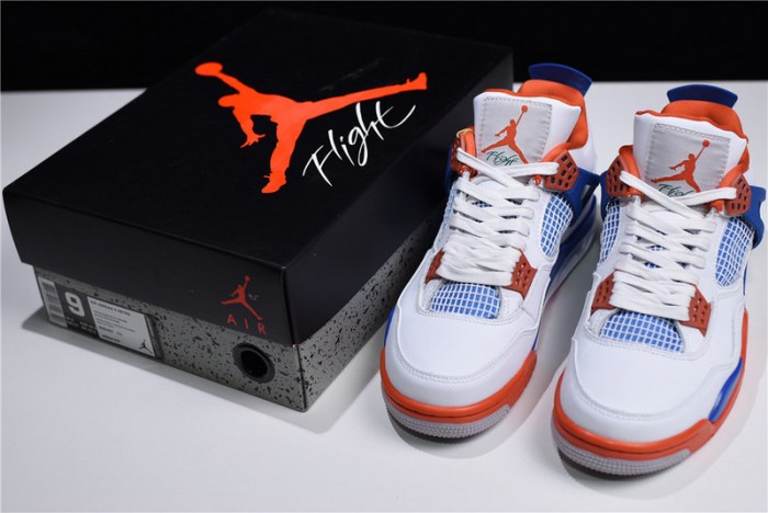 air jordan 4 white/bright crimson-royal blue 308497-171