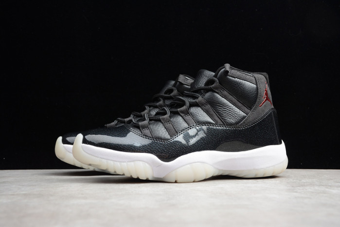 jordan 11 retro bp "72-10" black 378037-002