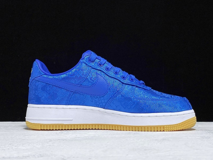 clot nike air force 1 blue silk cj5290-400