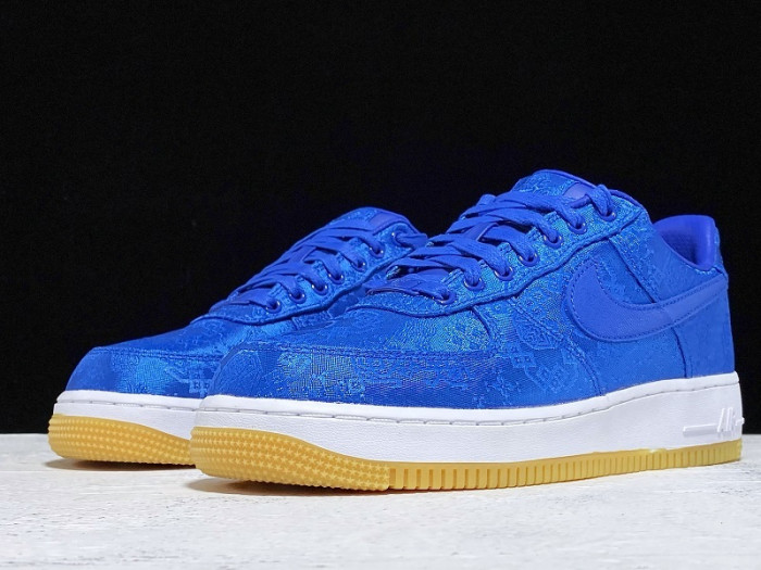 clot nike air force 1 blue silk cj5290-400