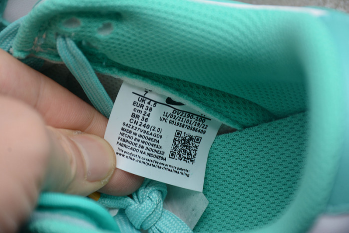 nike dunk low turquoise green orange dv2190-100