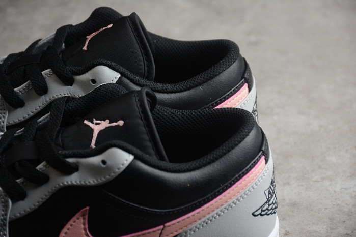 air jordan 1 low white grey black pink 553558-062