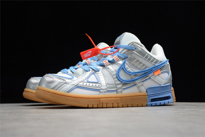 off-w x nike air rubber dunk “university blue” cu6015-100