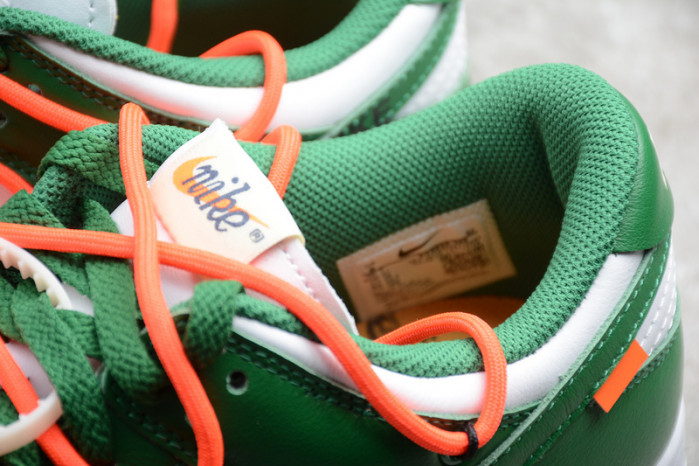 off-w x nike dunk low pine green ct0856-100