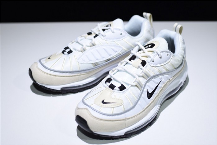 nike air max 98 “fossil” white/black-fossil-reflect silver ah6799-102