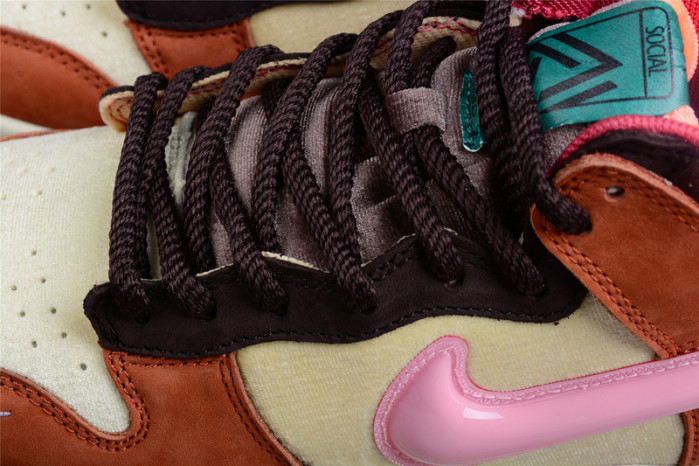 nike dunk mid social status free lunch chocolate milk dj1173-700