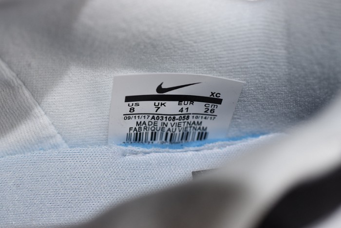 ow x nike m2k tekno white, black & team orange a03108 058