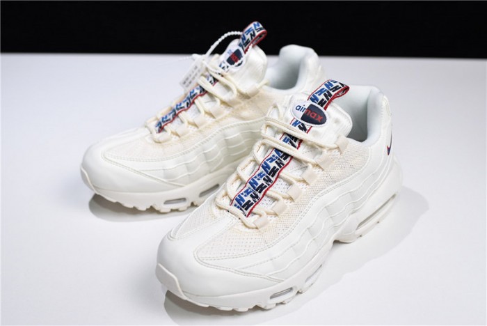 nike air max 95 tt "pull tab" white/ gym blue - gym red aj1844-101