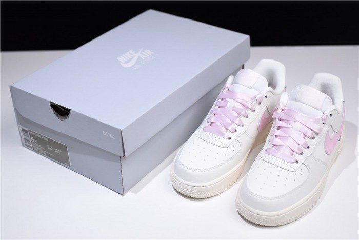 nike air force one 1 low sail artic pink satin gs womens 314219-130