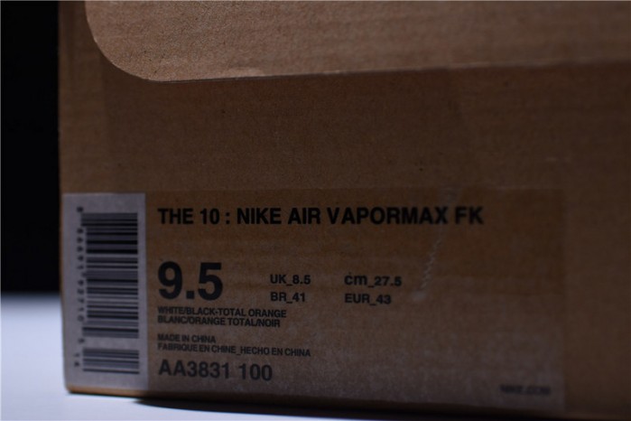 ow nike air vapormax 2018 white aa3831-100