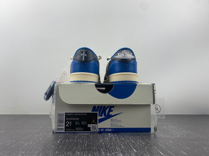 TRAVIS SCOTT X AIR JORDAN 1 LOW Fragment KIDS DM7866 140
